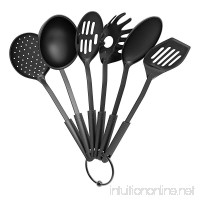 Kitchen Utensil and Gadget Set- Includes Plastic Spatula and Spoons by Chef Buddy- Cookware Set on a Ring (Six Piece Set)- Kitchen Essentials - B004UHWDPO